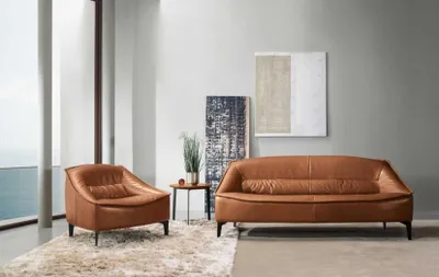 Immagine prodotto di Poltrona Imbottita Seduta Design Moderno Pelle Poltrona Relax Lounge Soggiorno