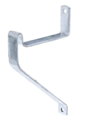 Zdjęcie produktu dla Alberts 800888 Hak do drabiny, kątowy, ocynkowany ogniowo, głębokość 150 mm, wysokość 275 mm, zestaw 2 szt