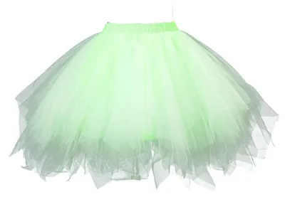 Produktbild von Karneval Erwachsene Damen 80's Tüllrock Tütü Röcke Tüll Petticoat Tutu hellgrün.