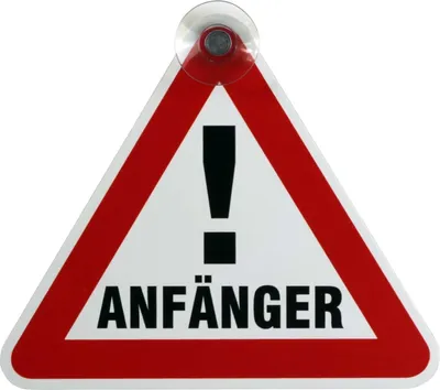 Produktbild von Anfänger Schild Autoschild mit Saugnapf 1,1 mm green