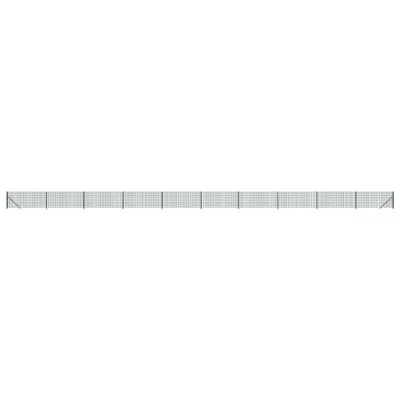 Produktbild von vidaXL Maschendrahtzaun mit Bodenflansch Grün 1,1x25 m