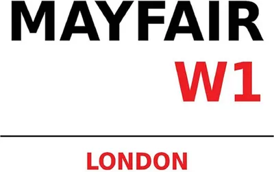 Produktbild von vianmo Holzschild 30x40 cm London Mayfair W1