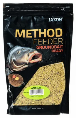 Produktbild von Jaxon Grundfutter Angelfutter Lockfutter Method Feeder Ready GROUNDBAIT 750g Ananas / FM-ZR16