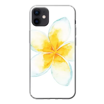 Produktbild von MuchoWow® Handyhülle Schutzhülle Hülle für iPhone 12 mini Aquarellfarbe - Blume - Tropisch Silikon Softcase Handy Hülle - Bild