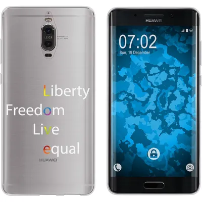 Produktbild von PhoneNatic Case kompatibel mit Huawei Mate 9 Pro Silikon-Hülle pride Wörter M2