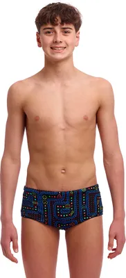 Zdjęcie produktu dla Kąpielówki Funky Trunks Sidewinder typu boxer, czarne, dla chłopców w wieku 8 lat