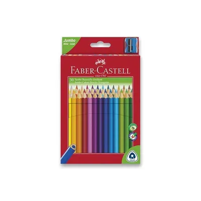 Obrázok produktu pre FABER-CASTELL Jumbo trojuholníkové farebné ceruzky, balenie 30 ks