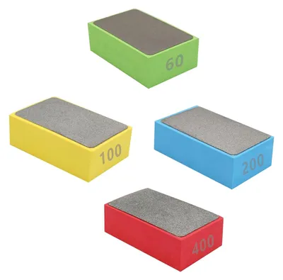 Obrázek produktu pro Sada lešticích podložek, 4 kusy, diamantové, zrnitost 60#, 100#, 200#, 400#, pro sklo, kámen, keramiku