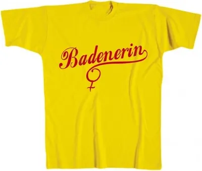 Produktbild von T-Shirt Print - Badenerin - 10447/1 gelb Gr. S-2XL Größe - L
