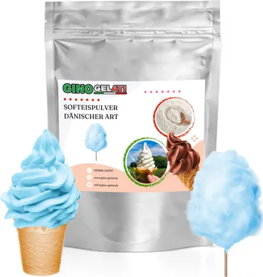 Image de Barbe à papa Glace bleue danoise en poudre 333 g