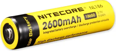 Produktbild von Nitecore NL186, Wiederaufladbarer Akku, 168A, Lithium-Ion (Li-Ion), 3,7 V, 1 Stück(e), 2600 mAh