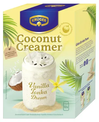 Produktbild von Krüger Typ Coconut Creamer Vanilla Tonka Dream 10x20g Packung 200g