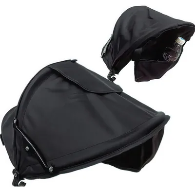 Produktbild von Verstellbares Kinderwagen-Sonnendach, schützt vor Sonne & Regen, mit Netzfenster & Taschen, perfekt für Spaziergänge & Reisen