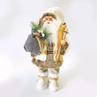 Obrázek produktu pro ACA Osvětlená vánoční dekorace – Santa Claus na lyžích, 45 cm, X124501