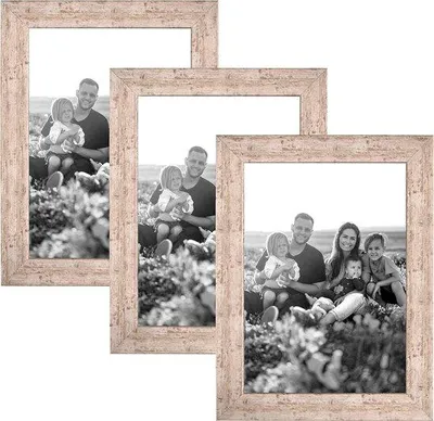 Produktbild von Bilderrahmen-Set 3-teilig zum Aufstellen oder Aufhängen für Baby-Fotos