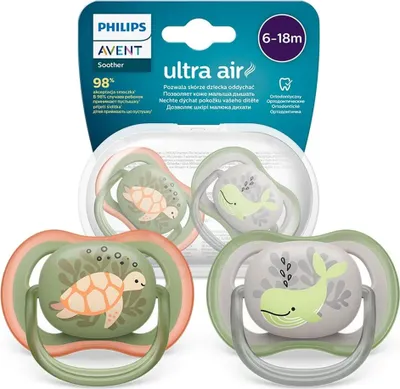 Produktbild von Philips AVENT ultra air SCF085/60 Schnuller 6-18 Monate, Klassischer Babyschnuller, Kieferorthopädisch, Silikon, Junge/Mädchen, Spülmaschinenbeständig