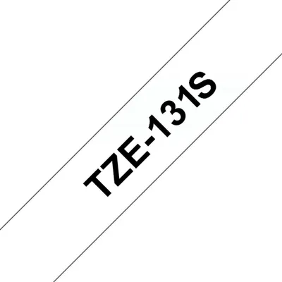 Zdjęcie produktu dla Schriftband Brother 12mmx4m farblos/schwarz TZe-131S