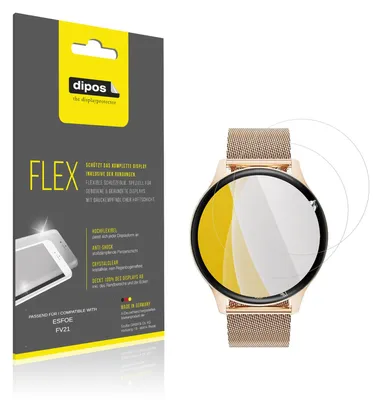 Produktbild von 2x Schutzfolie für ESFOE FV21 Folie, 100% Displayabdeckung, dipos Flex