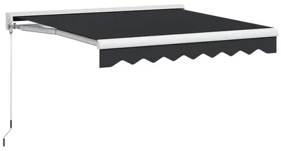 Obrázek produktu pro Outsunny markýza se sklopným ramenem 2,5 x 2 m Elektrická markýza s ruční klikou Šedá