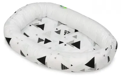 Image de Velinda Cocon gigoteuse Triangles menthe ? blanc
