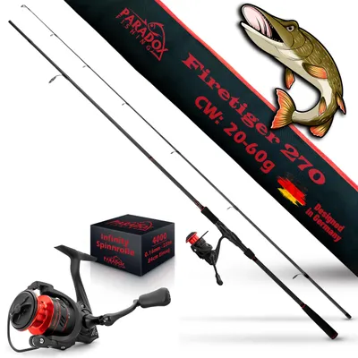 Produktbild von Paradox Fishing Firetiger Hecht Kombo Spinnrute 2,70m 20-60g Wg + 4000 Infinity Spinnrolle