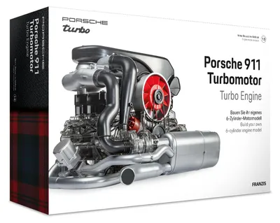 Porsche 911 Turbo Motor-Bausatz 1:3, 200 Teile, Soundmodul