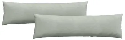 Produktbild von Set aus 2 grauen Bankkissen aus Rippstoff, 145 x 40 cm