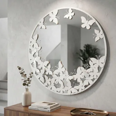 Immagine prodotto di Mauro Ferretti specchio da parete bianco farfalla Ø 62,5x2,3 cm bianco