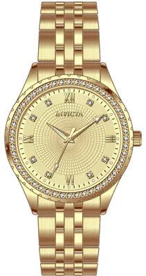 Imagen del producto de Reloj de mujer Invicta Specialty 69218 - Movimiento de cuarzo - Caja de metal con esfera dorada - 33 mm