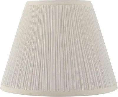 Produktbild von Lampenzubehör 33055 – Plissee-Pilz-Lampenschirm, gebrochenes Weiß, 17,8 cm hoch x 33 cm unten x 25,5 cm hoch