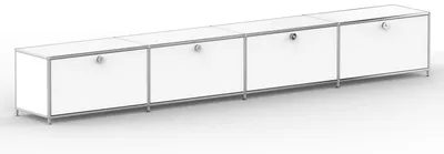 Produktbild von TV Board mit 4 Klappen & Schloss, Breite 302 cm, Signalweiß