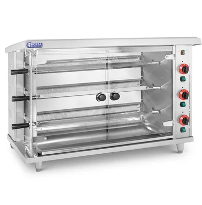 Obrázek produktu pro Expondo Royal Catering Gril na kuřata na plyn – 3 špízy – s osvětlením –