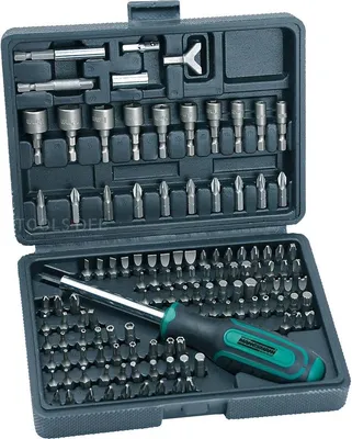 Produktbild von BRÜDER MANNESMANN Schraub- & Bit-Satz-Box, 122-teilig