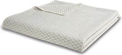 Produktbild von Biederlack Plaid mit Zierstich  Farbe Silver Größe 150 x 200