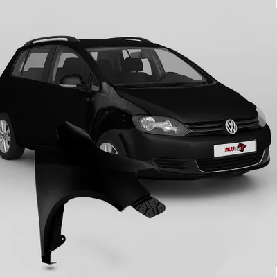 Productafbeelding van BLU Spatbord geschikt voor Volkswagen Golf V+ / Golf 5 PLUS LC9Z Rechts Zwart BlackMagic | 2005-2009 | Voorzijde | Gelakt | Montageklaar