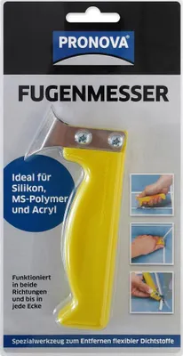 Produktbild von PRONOVA Fugenmesser für Silikon und Acryl gelb