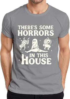 Produktbild von There's Some Horrors In This House Halloween Geist Twerking Lustig Herren T-Shirt, Grau, XXL