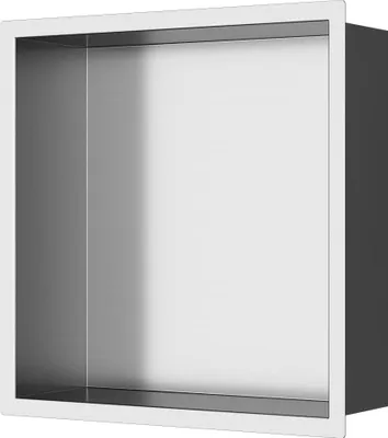 Produktbild von SAT Aurum Duschnische Edelstahl 304 Montage ohne Bohren 30x30 cm, Metal gebürstet