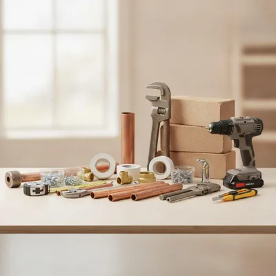 Produktbild von Wandregal mit 2 Schubladen modernes Wohnzimmer Design Domino - Natur