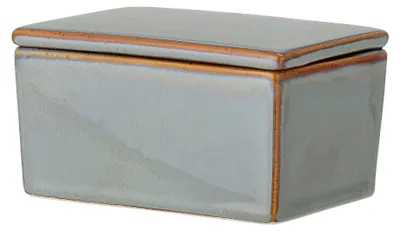 Produktbild von Bloomingville Butterdose Pixie, Gün, Steingut, Größe L13xH7xW9 cm, glasiert