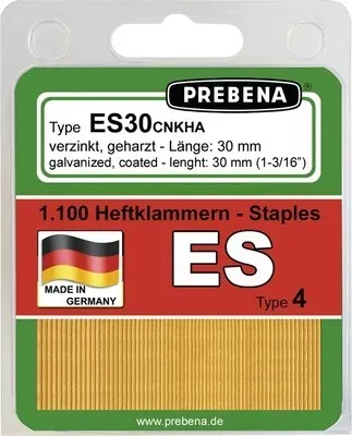 Produktbild von Heftklammern Prebena Type ES30CNKHA-B 1.100 St.
