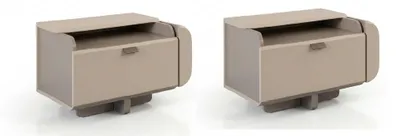 Obrázek produktu pro Noční stolek, sada nočních stolek, béžová barva, moderní, elegantní, stylový,
