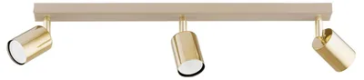 Produktbild von KAR-LIGHTING Spotbalken 3‑flammig Gold, Metall – schwenkbarer Deckenstrahler für Esszimmer, Wohnzimmer, Küche | GU10