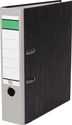 Image de Ordner DIN A4 80mm Recycling Pappe grau