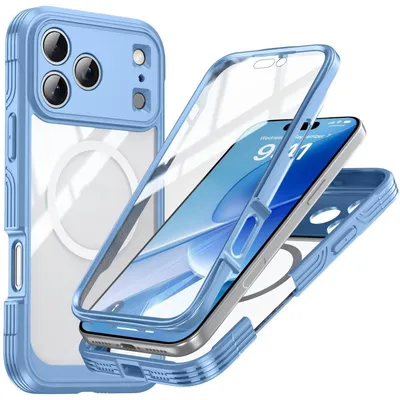 Immagine prodotto di Per Apple iPhone 17 Pro MagSafe Magnetic 360 Full Body Hybrid Case Paraurti blu