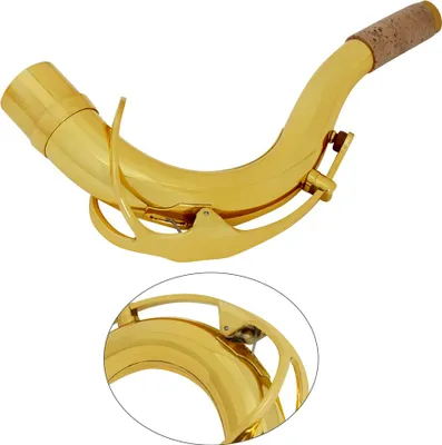 Image de Laiton Saxophone ténor Bend Neck 27,8 mm Accessoires Or