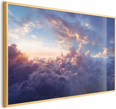 Produktbild von Posterpapier Poster - Sun in Hiding: The Golden Face of the Sky Over the Cloudy Sea 30x21 cm Muster b-H-10039-ao-a