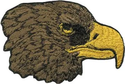 Produktbild von Aufnäher - Greifvogelkopf - 04081 - Gr. ca. 9,5 x 7 cm - Patches Stick Applikation
