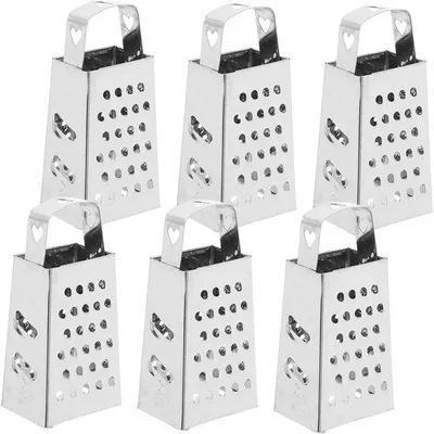 Immagine prodotto di Set di mini raspe in acciaio inossidabile con rivestimento argentato