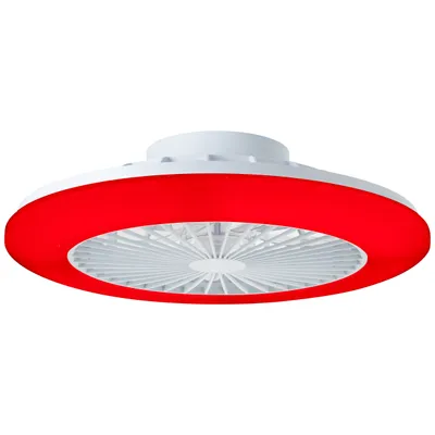 Zdjęcie produktu dla BRILLIANT biała lampa sufitowa SALERNO | Ø 49cm | lampa sufitowa z wentylatorem | sterowana za pomocą pilota | 40W 4700lm RGB | tworzywo sztuczne/metal